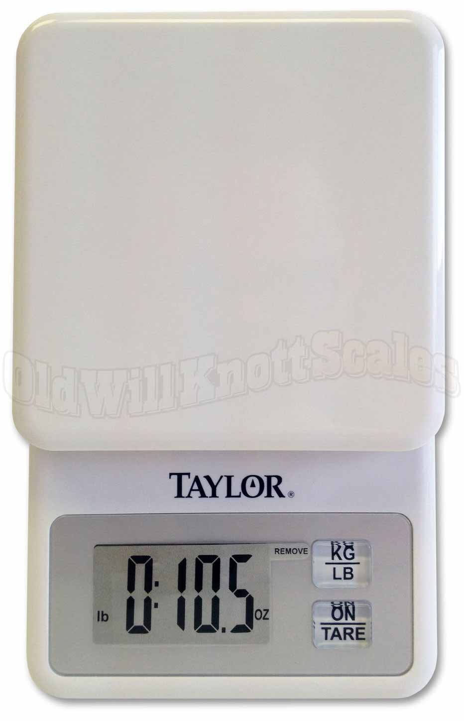 Taylor 3817 11 lb White Compact Digital Scale